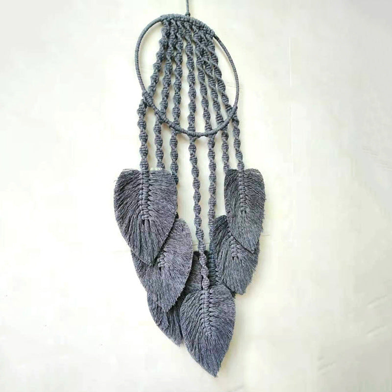 Boho Woven Leaves Tapestry