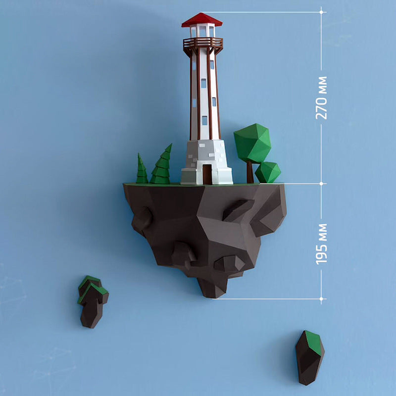 Mini Lighthouse Wall Décor – 46cm Paper Model