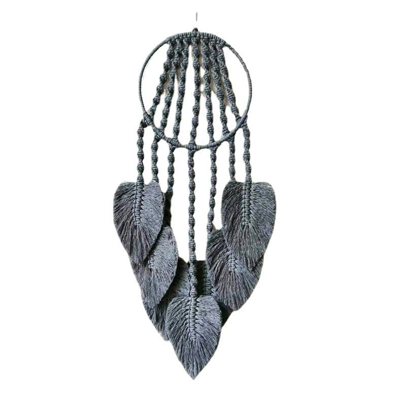 Boho Woven Leaves Tapestry