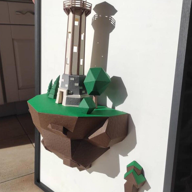 Mini Lighthouse Wall Décor – 46cm Paper Model