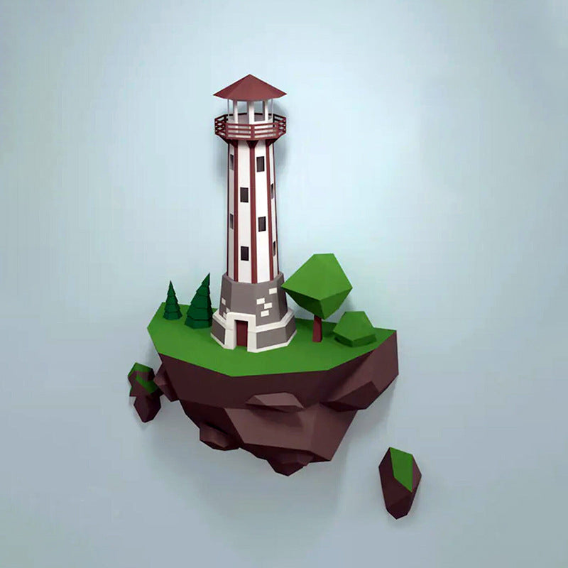 Mini Lighthouse Wall Décor – 46cm Paper Model