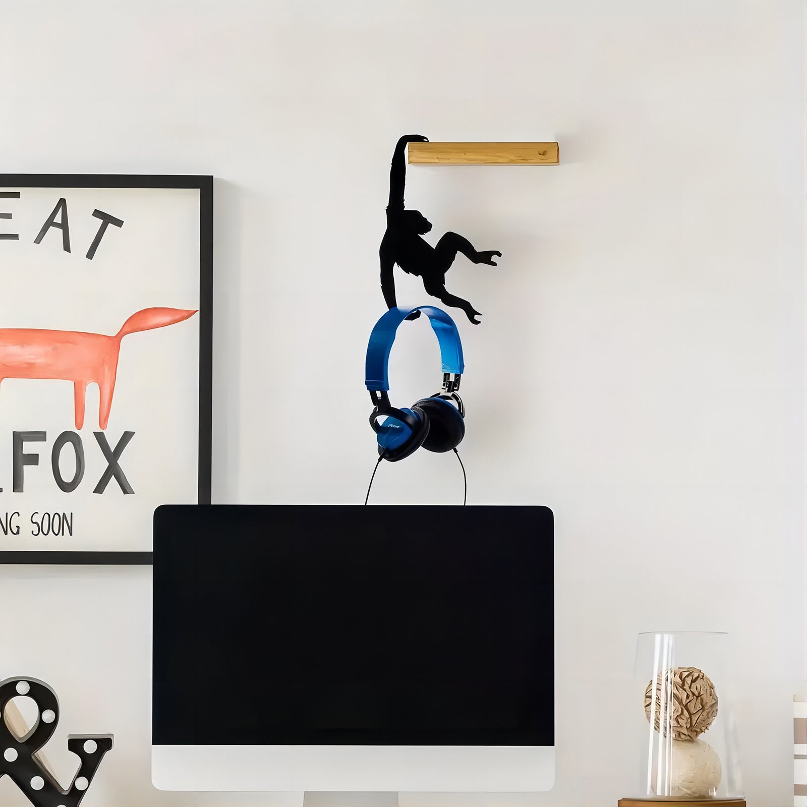 Wooden Monkey Wall Hook – Fun Home Décor